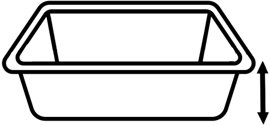 Pictogramme dimensions profondeur